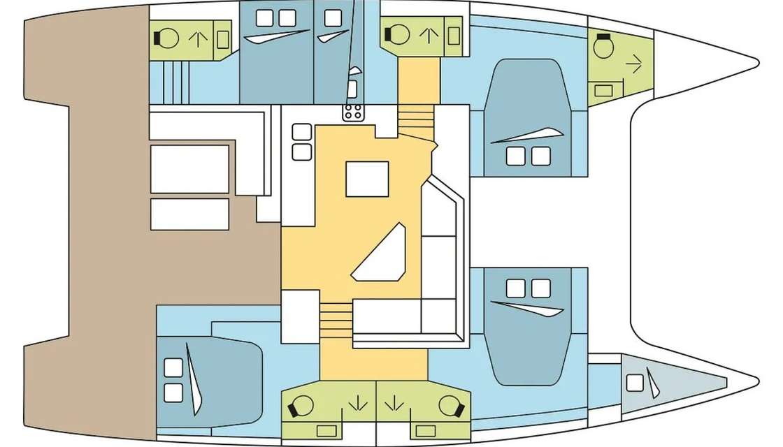 Layout of the boat Saona 47