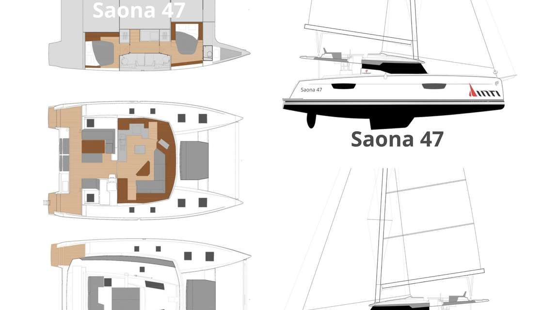 Distribución del barco Saona 47