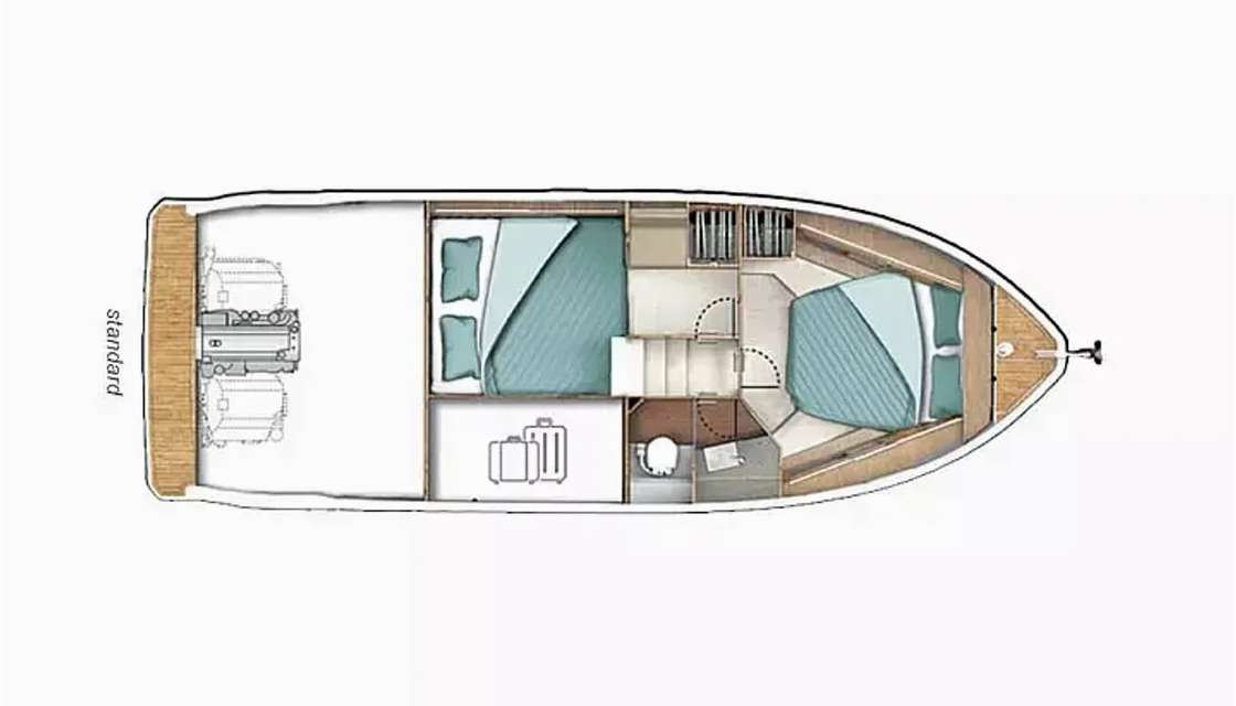 Piano della barca Sealine C335