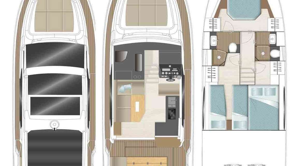 Plans du bateau Sealine C390