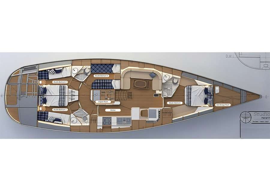 Distribución del barco Starkel 56