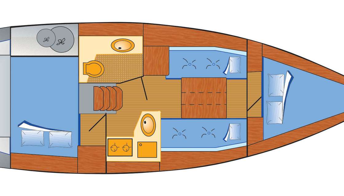 План яхты Sun Odyssey 30i