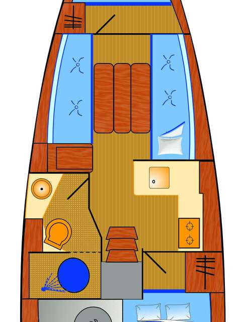 План яхты Sun Odyssey 349