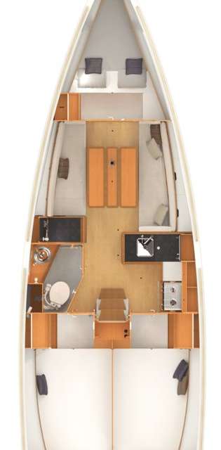 Plans du bateau Sun Odyssey 349
