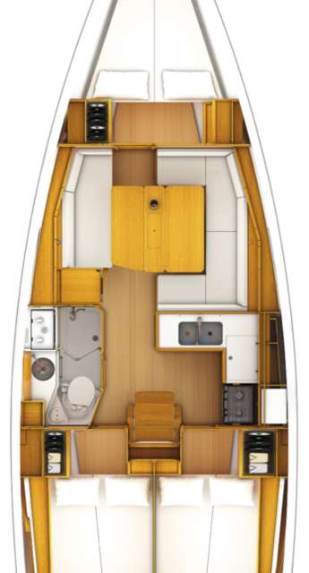 Plans du bateau Sun Odyssey 349