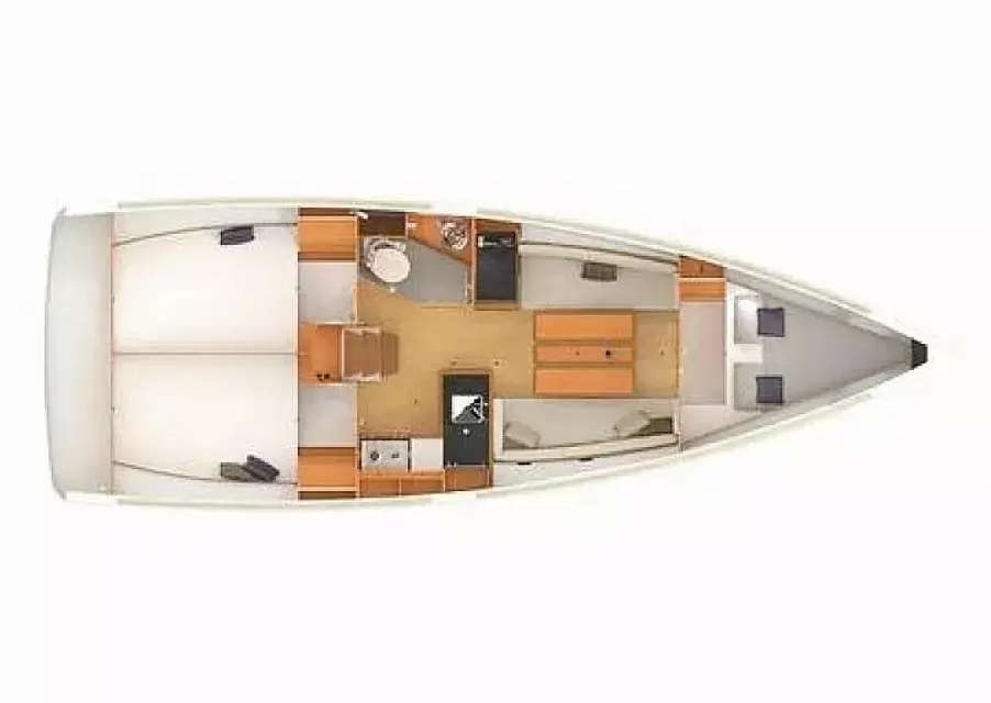 Plans du bateau Sun Odyssey 349