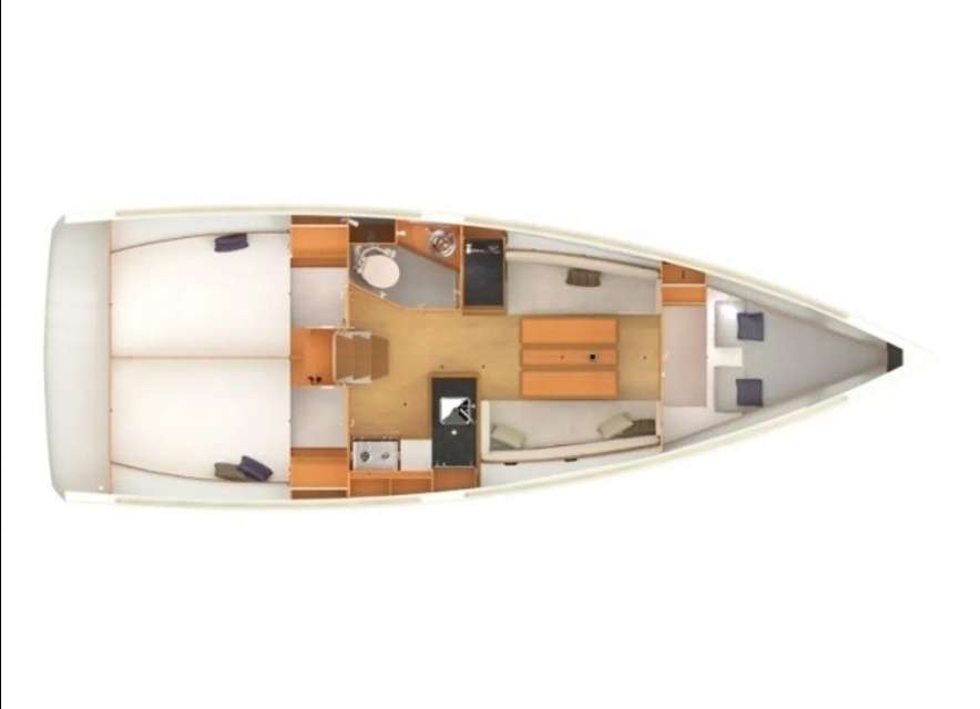 Plans du bateau Sun Odyssey 349