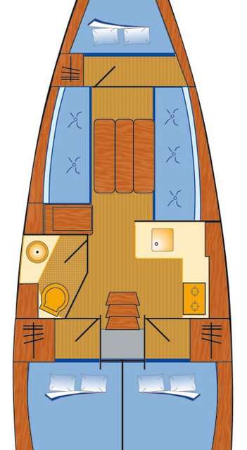 План яхты Sun Odyssey 349