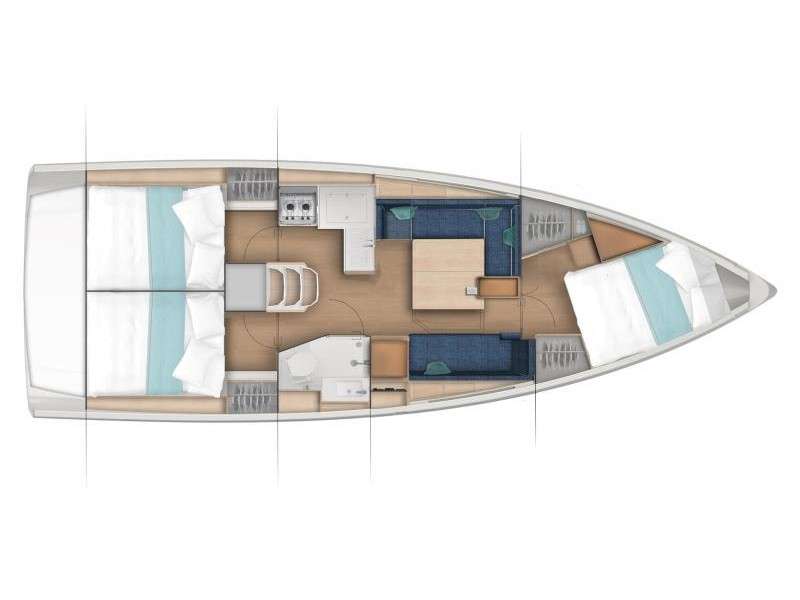 Plans du bateau Sun Odyssey 380