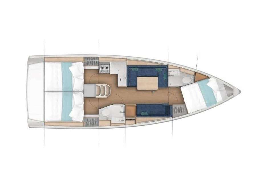 Plans du bateau Sun Odyssey 380
