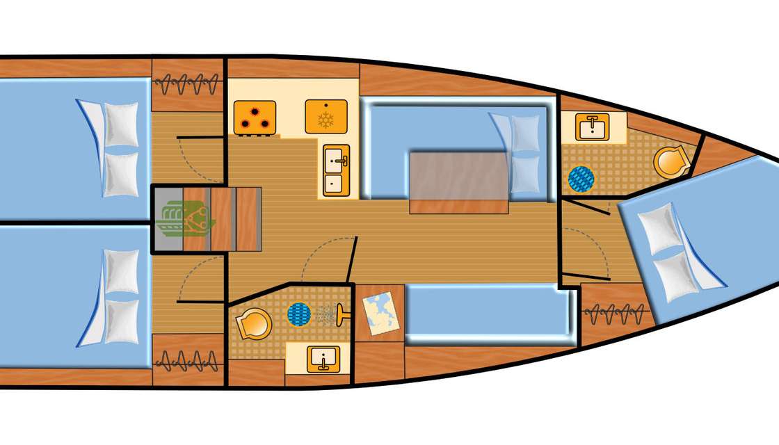 Piano della barca Sun Odyssey 380