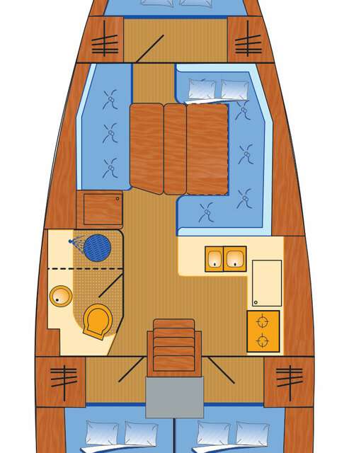 Plans du bateau Sun Odyssey 389