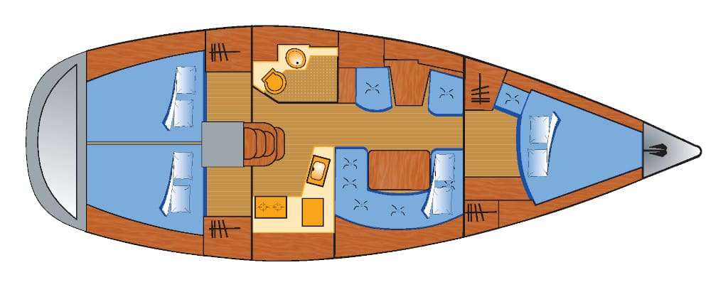 Plans du bateau Sun Odyssey 40