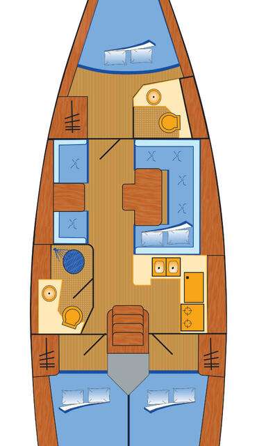 План яхты Sun Odyssey 409