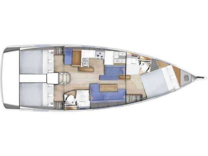 План яхты Sun Odyssey 410