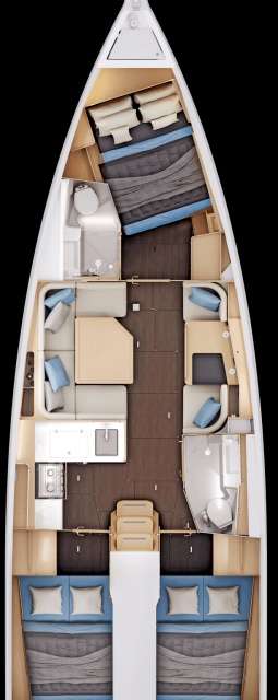Plans du bateau Sun Odyssey 415
