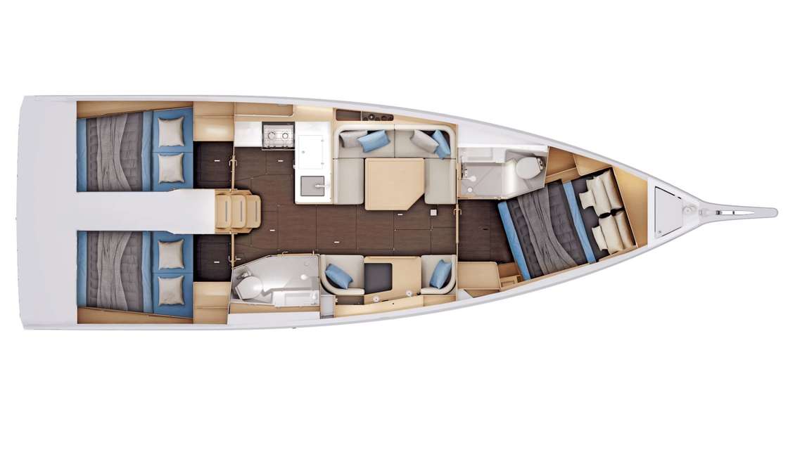 Plans du bateau Sun Odyssey 415