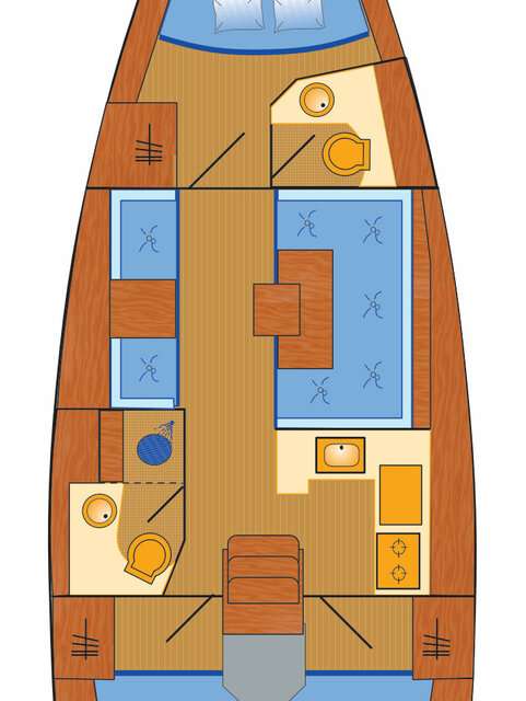 План яхты Sun Odyssey 419