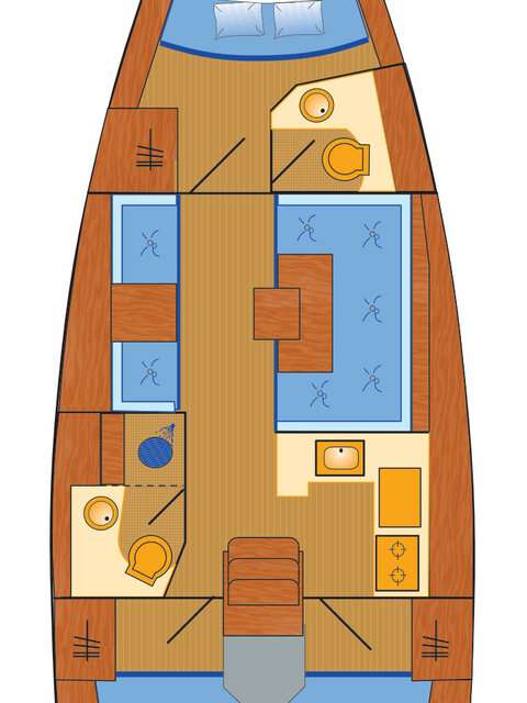 Plans du bateau Sun Odyssey 419