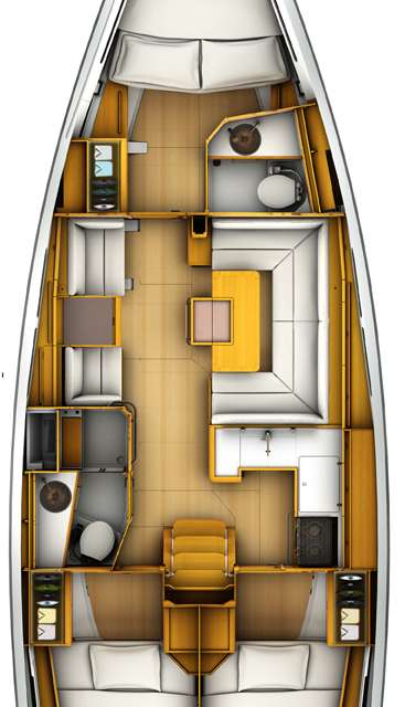 Plans du bateau Sun Odyssey 419