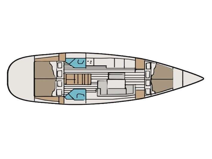 Piano della barca Sun Odyssey 44i