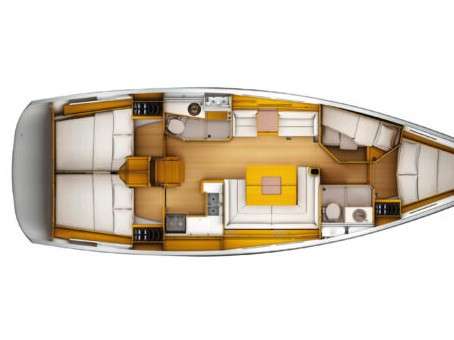 Piano della barca Sun Odyssey 449