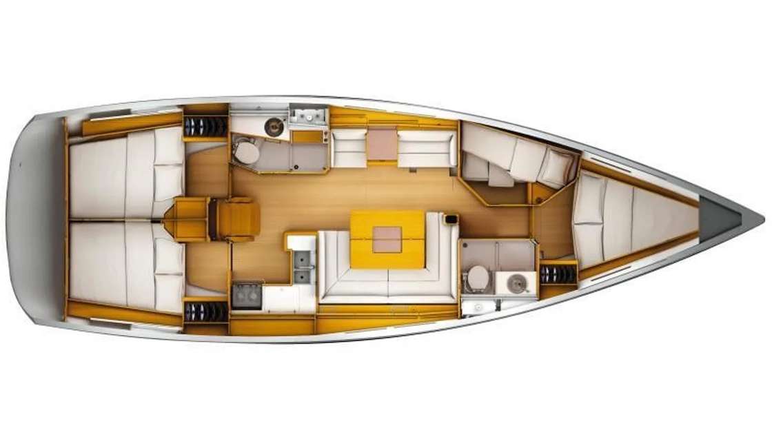 План яхты Sun Odyssey 449