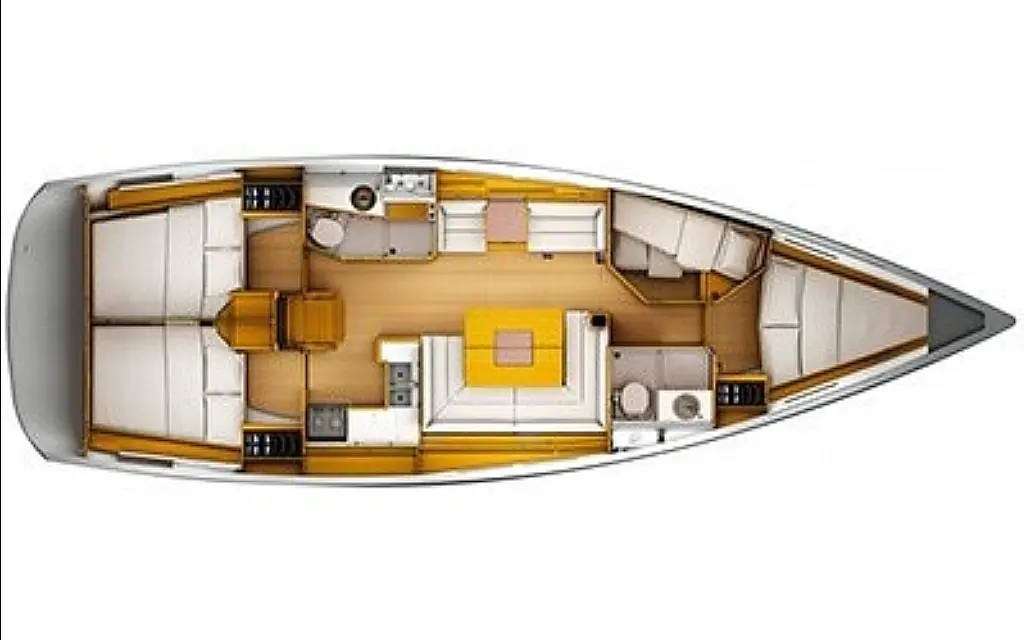 Piano della barca Sun Odyssey 449