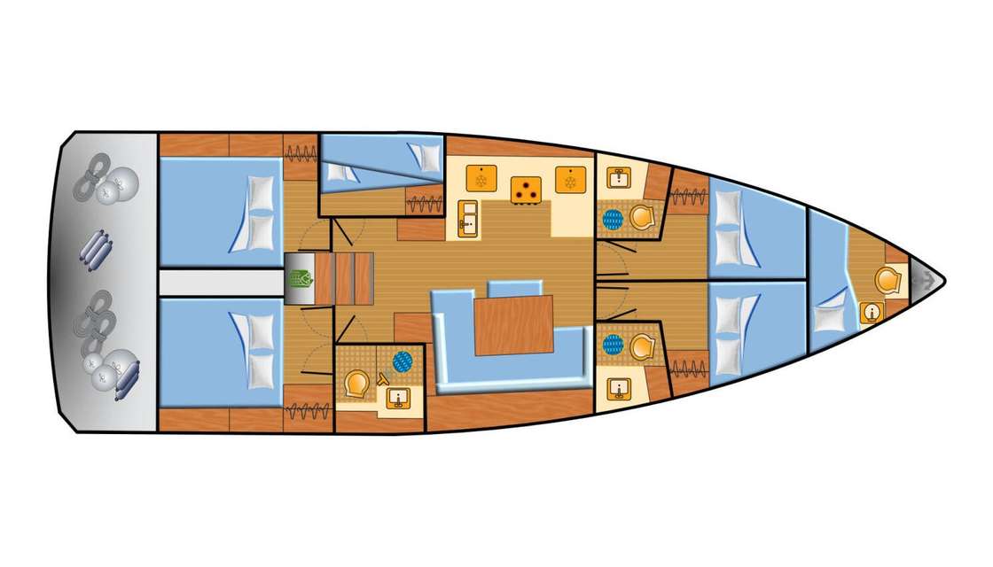 Plans du bateau Sun Odyssey 490