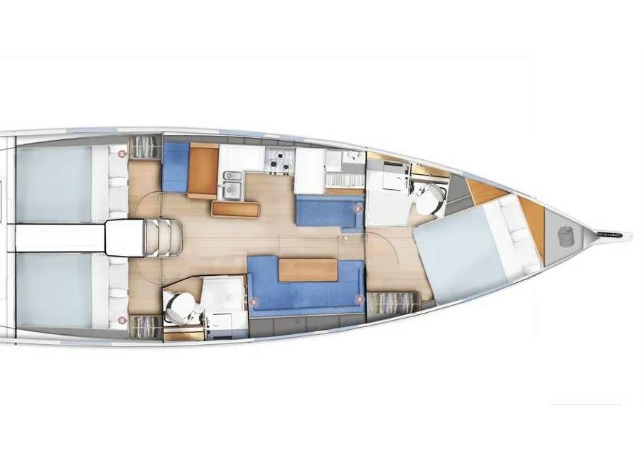 План яхты Sun Odyssey 49 DS