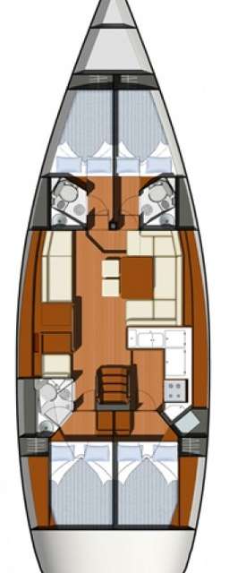 Plans du bateau Sun Odyssey 50 DS