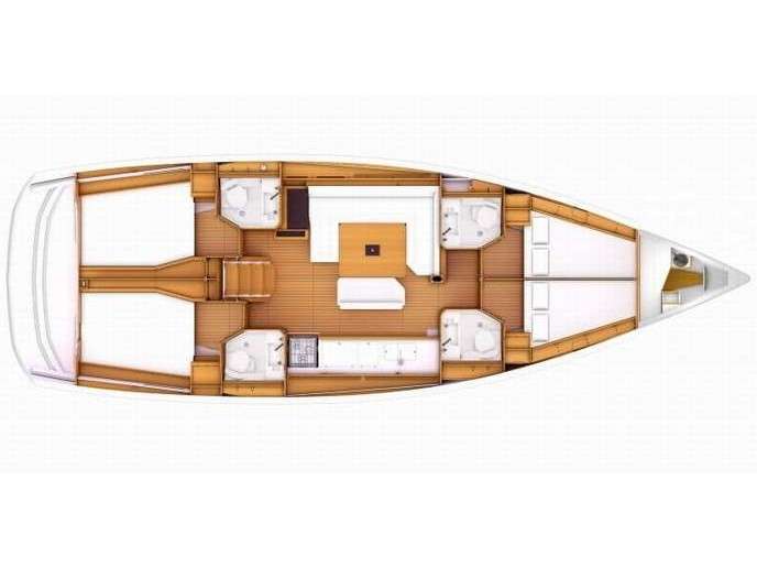 Plans du bateau Sun Odyssey 519