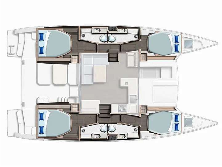 Distribución del barco Leopard 42