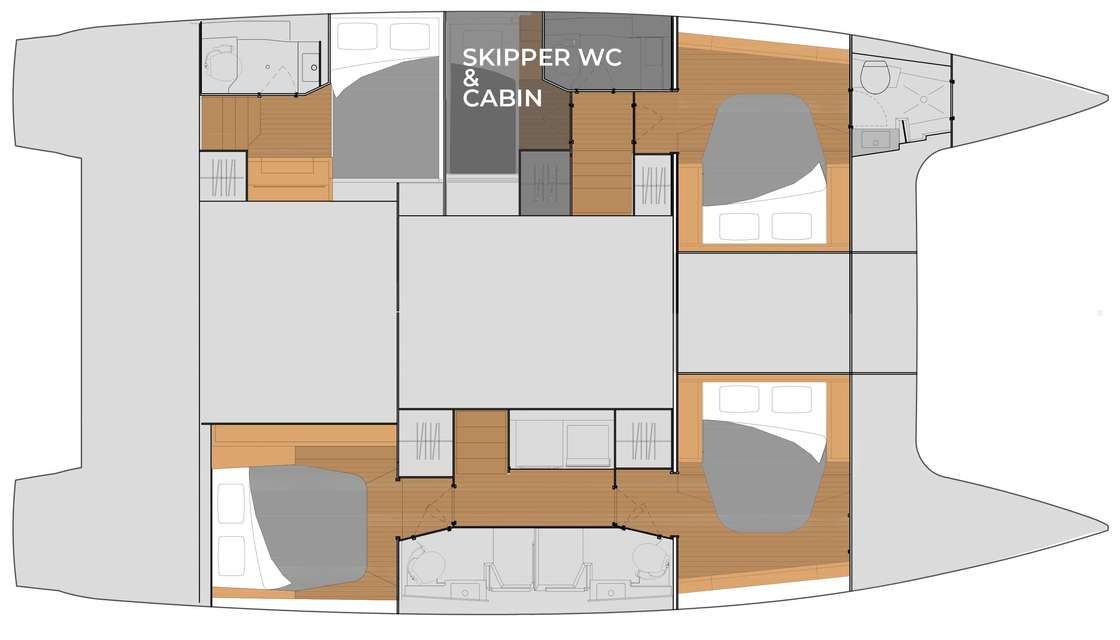 Layout of the boat Tanna 47