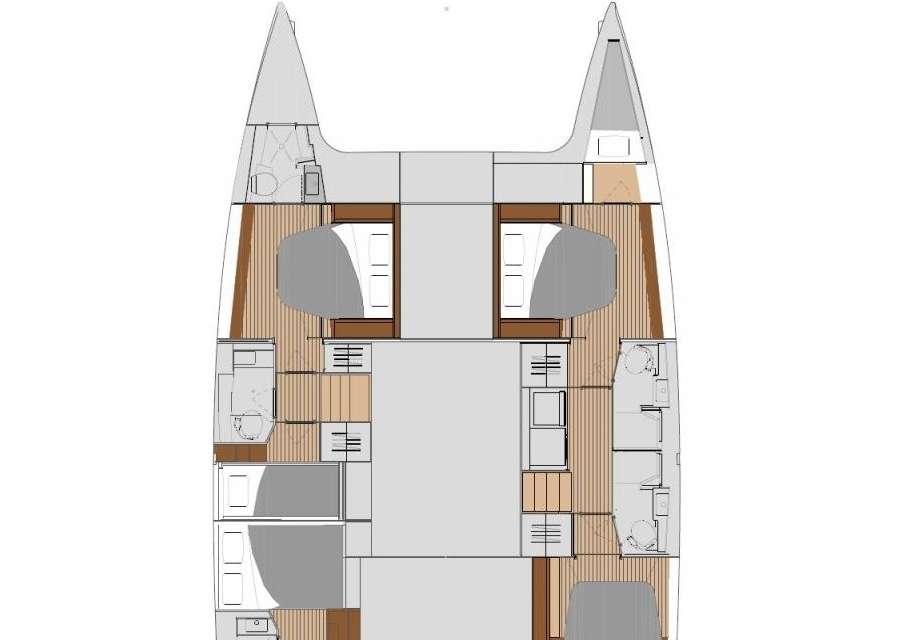 Layout of the boat Tanna 47
