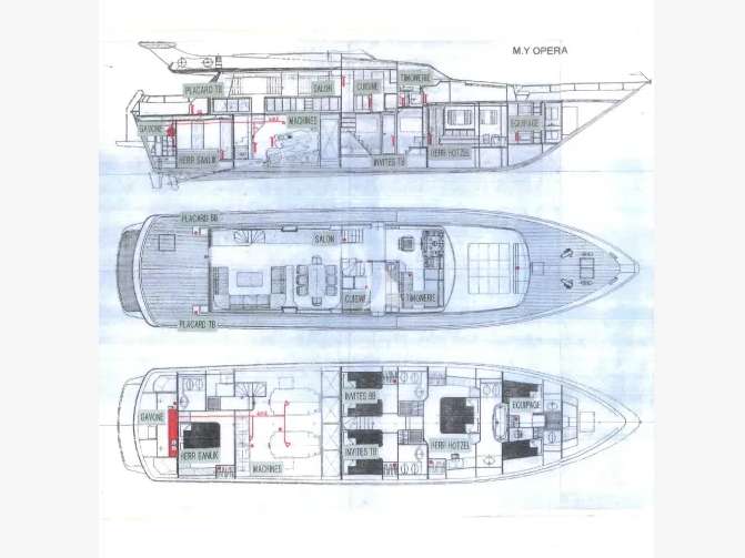 Piano della barca Cantieri 24m