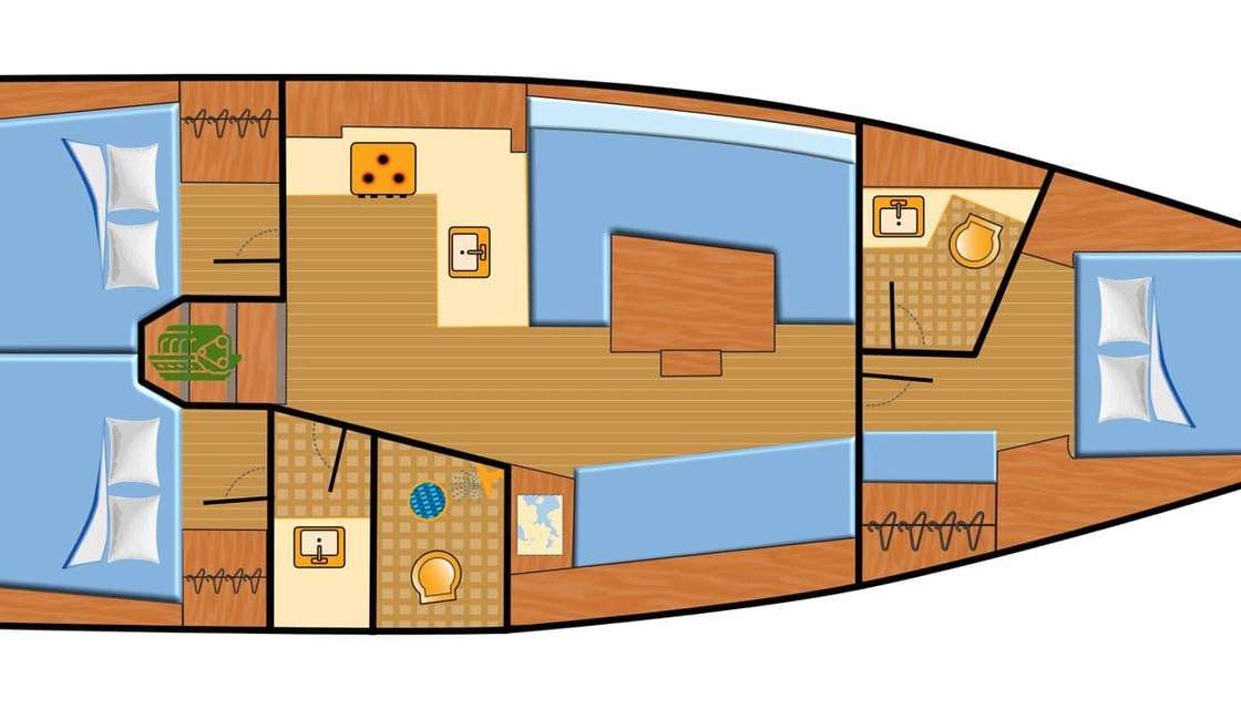 Układ X Yacht 4³