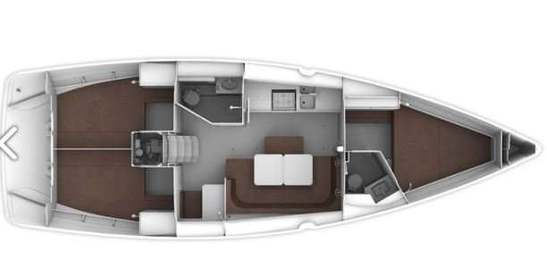 Layout of the boat Bavaria Cruiser 41