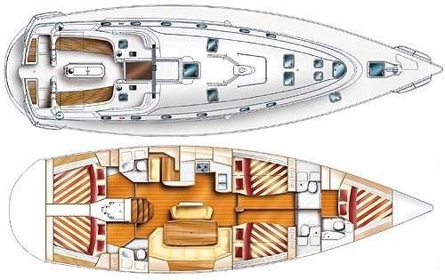 Distribución del barco Gib Sea 51