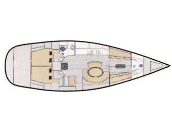 Distribución del barco First 47.7