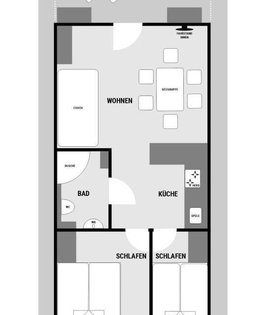 Layout of the boat Abenteuer