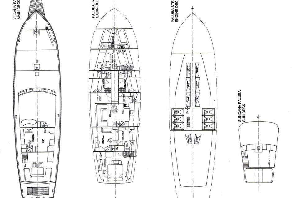 Layout of the boat Alba