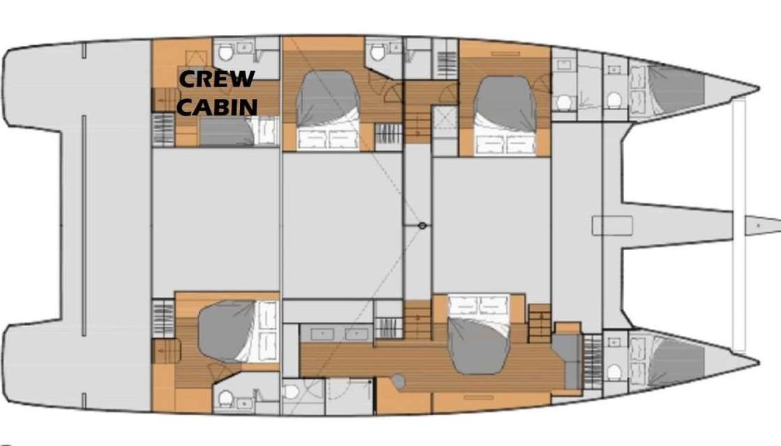 Layout of the boat Alegria 67