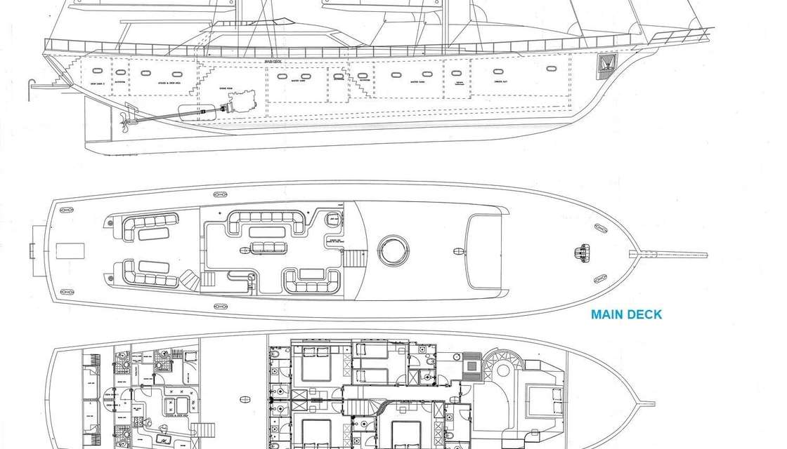 Layout of the boat Alessandro I