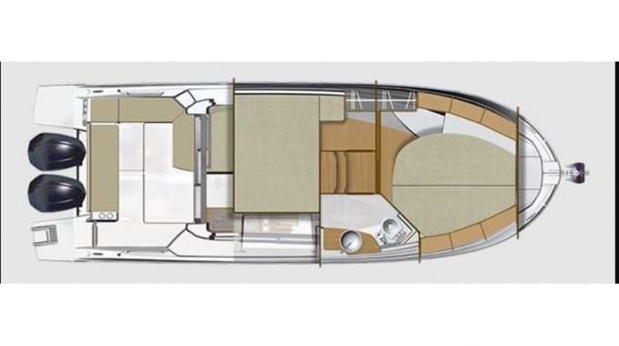 Layout of the boat Antares 9 OB