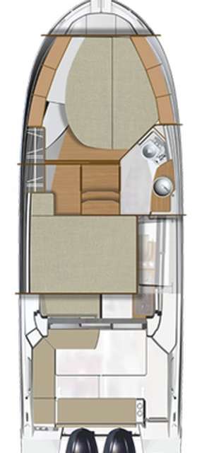 Layout of the boat Antares 9 OB