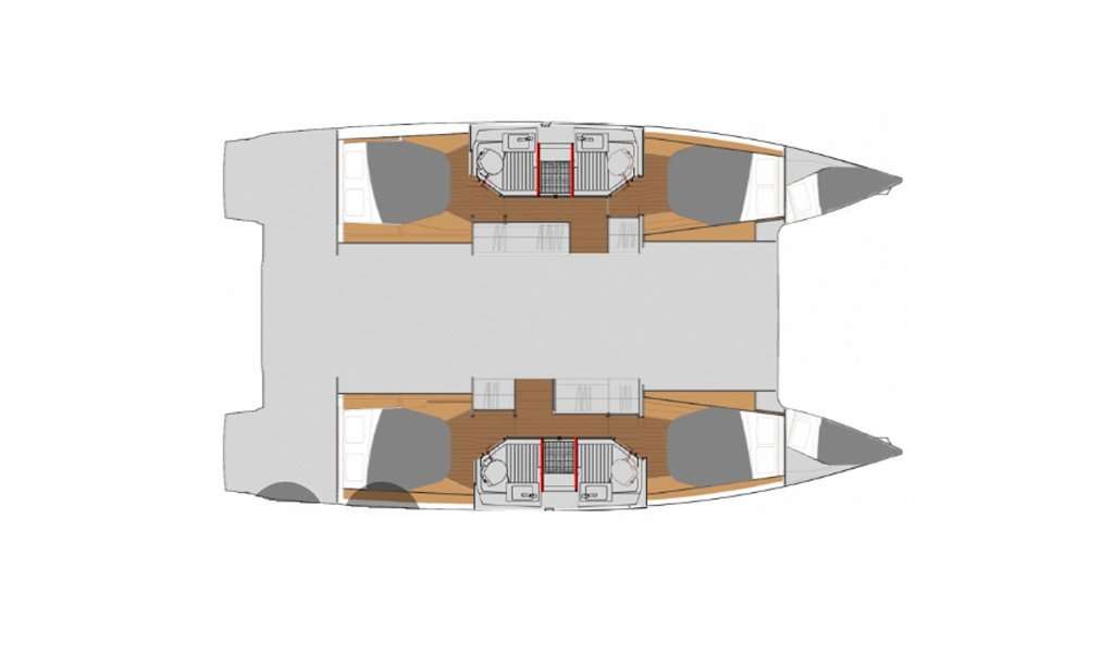 Distribución del barco Astrea 42