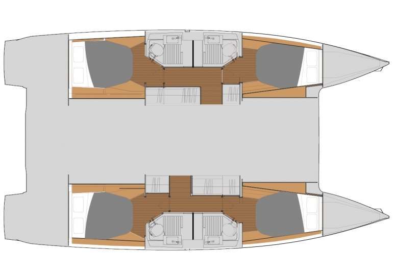 Layout of the boat Astrea 42