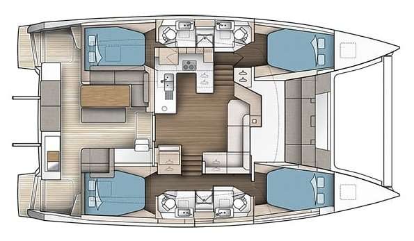 Layout of the boat Astrea 42