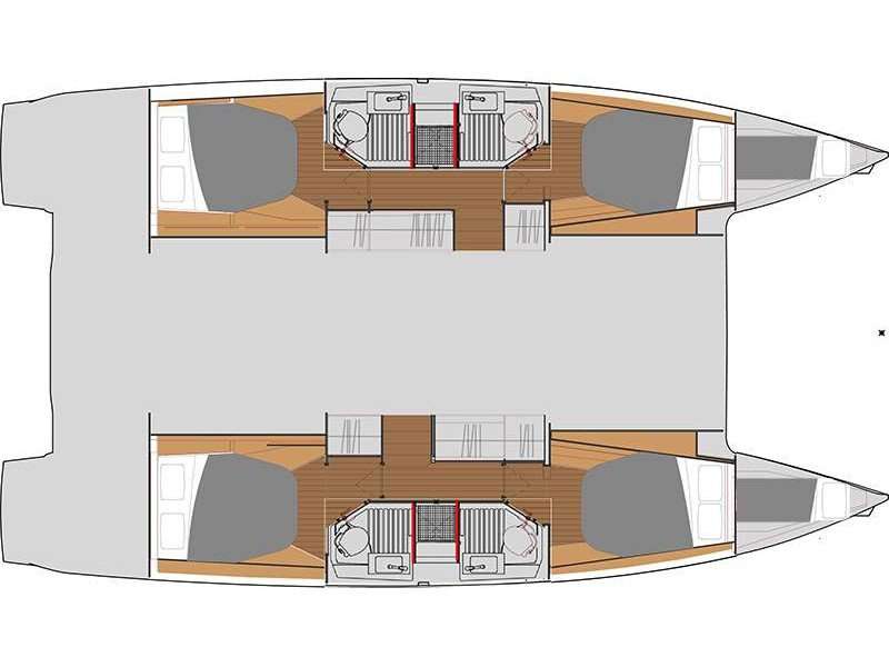 Layout of the boat Astrea 42